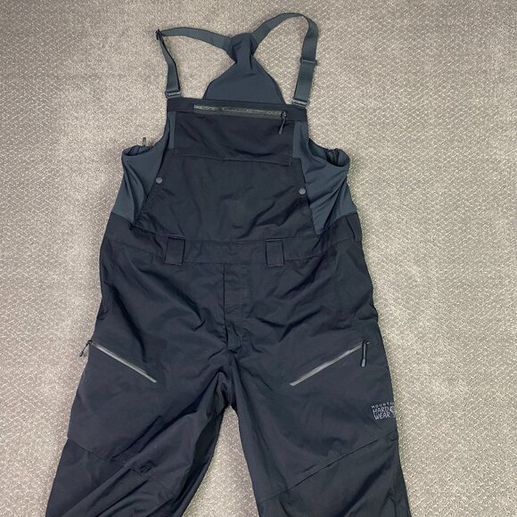 Mountain Hardwear Firefall Bib Men's XXL Black 2XL Snow Ski Snowboard RECCO - Picture 1 of 15